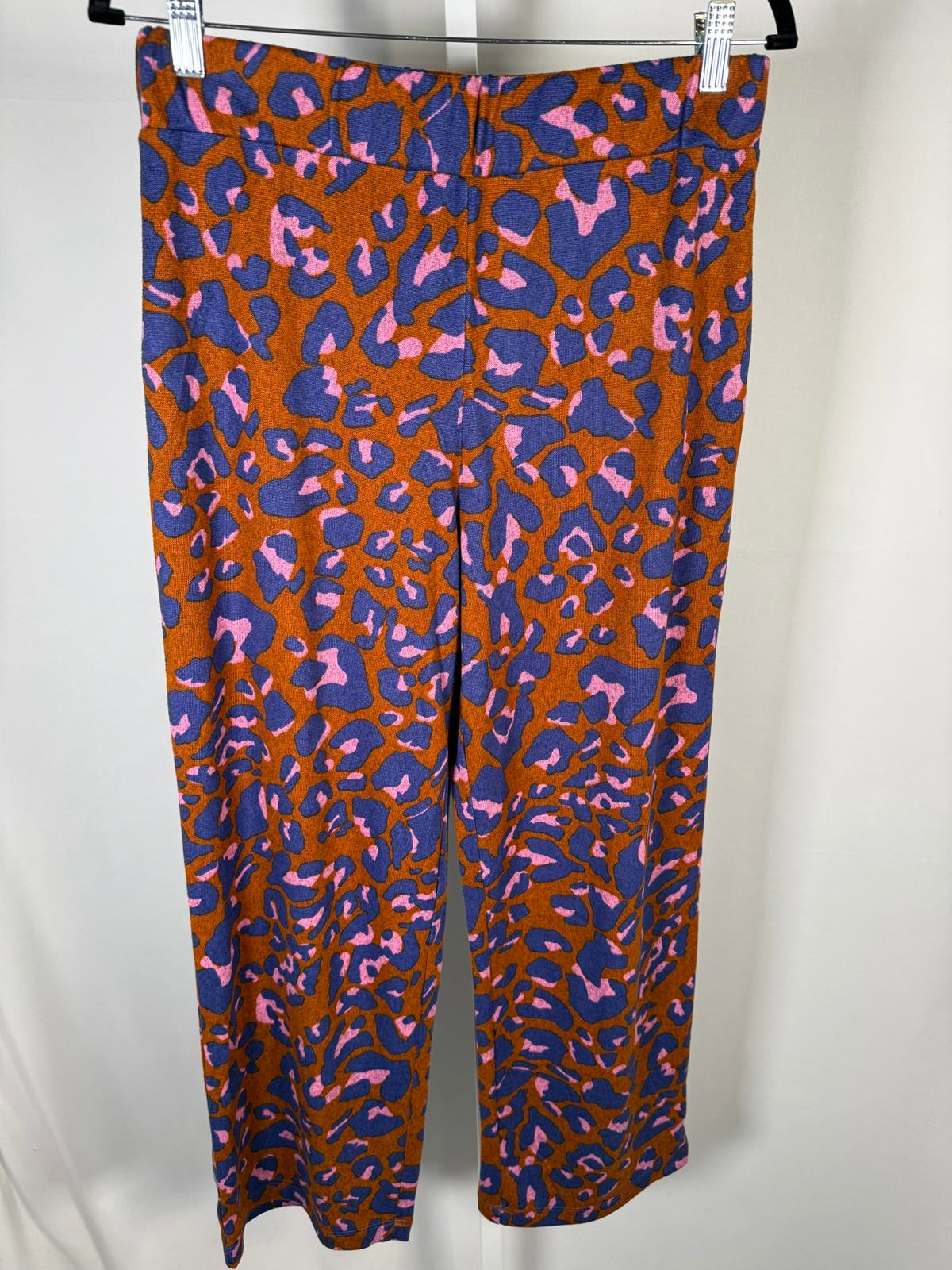 NWT IMAN Global Chic Orange Purple Animal Print Pants Medium