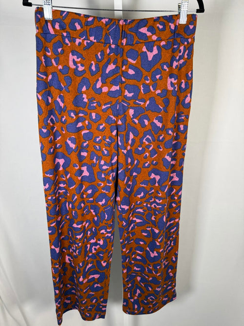 NWT IMAN Global Chic Orange Purple Animal Print Pants Medium