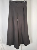 Mynne Collection Gray Wide Leg Dress Pants Pleated Pull-On Elastic Waist PXXS
