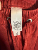WynneLayers Women’s Red Jogger Pants Elastic Waist Drawstring Size Large