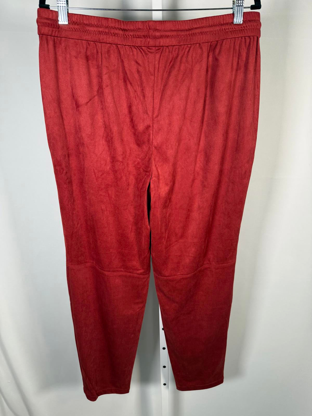WynneLayers Women’s Red Jogger Pants Elastic Waist Drawstring Size Large