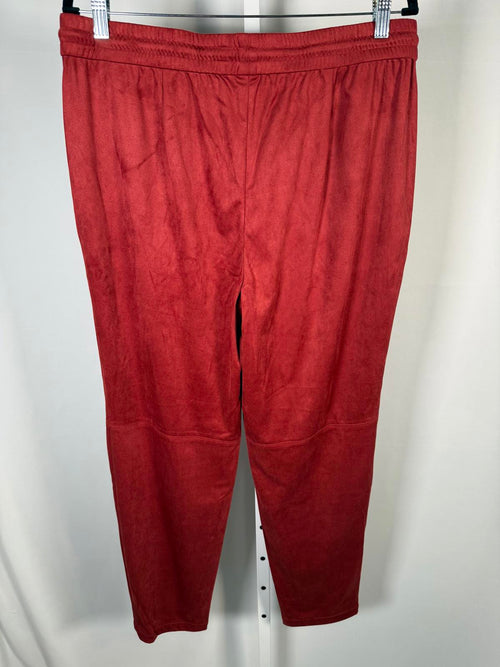 WynneLayers Women’s Red Jogger Pants Elastic Waist Drawstring Size Large