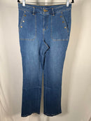 Belle by Kim Gravel Straight Jeans Women’s Medium Wash Size 10 Tall 33” Inseam