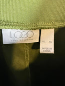 NWT LOGO by Lori Goldstein Women's Pants Satin Cargo Pant Green Size XL