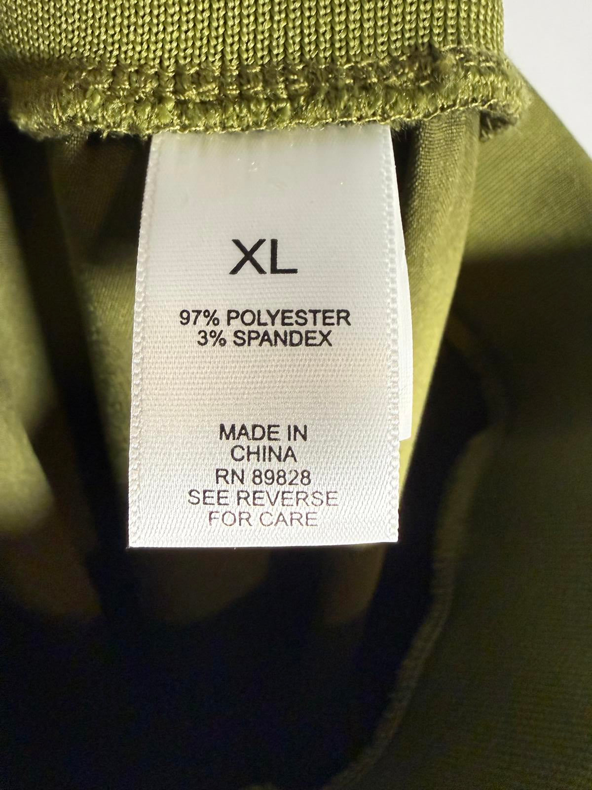 NWT LOGO by Lori Goldstein Women's Pants Satin Cargo Pant Green Size XL