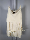 C Wonder by Christian Siriano Ivory Cable Knit SweaterBow Sleeves Size XL