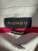 NWT Piombo Women's Pink White Striped Piqué Polo Shirt US Size Small