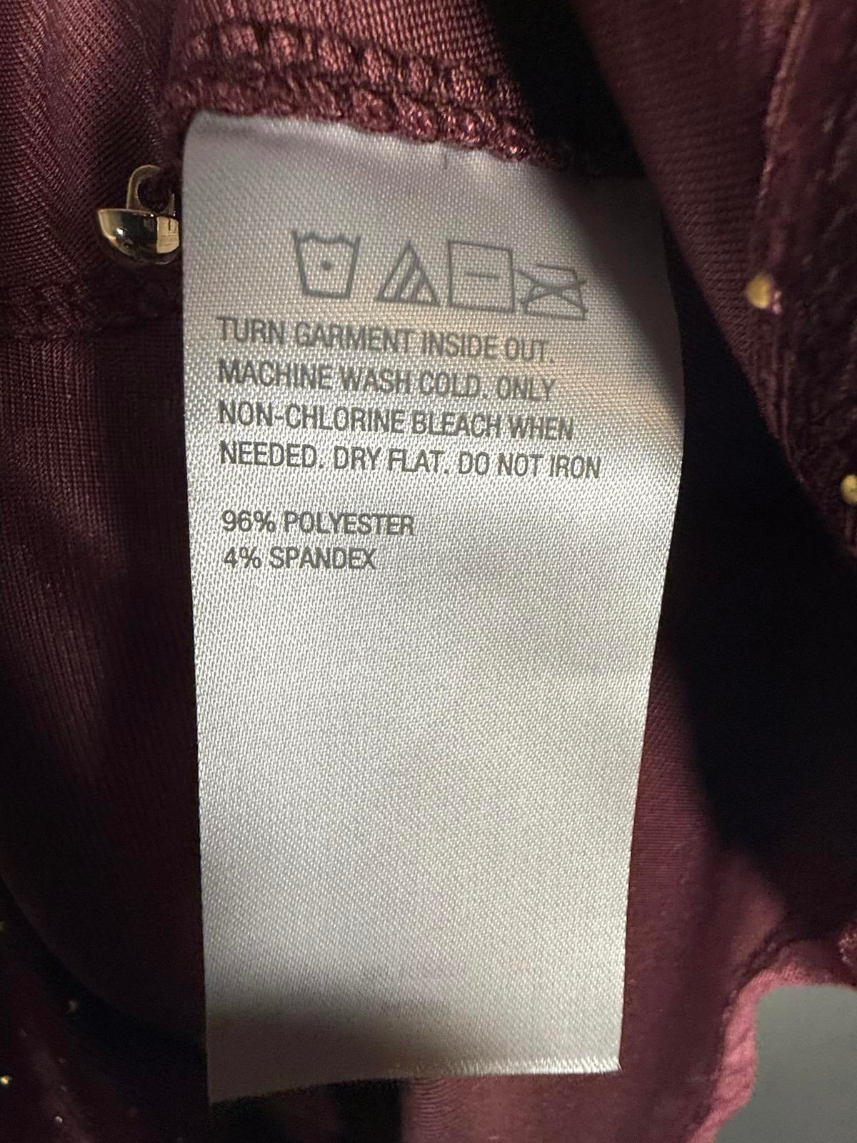 NWT Colleen Lopez Women's Belted Velvet Tunic Cabernet Size Medium