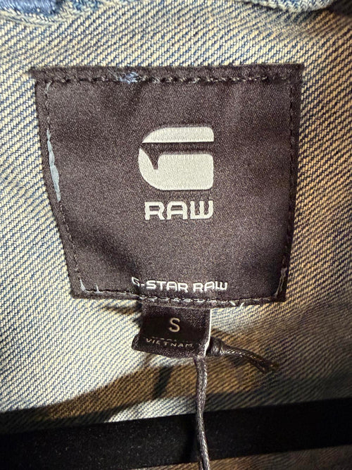 NWT G-Star RAW Women’s Oversized Western Denim Jacket Sun Faded Blue Size Small