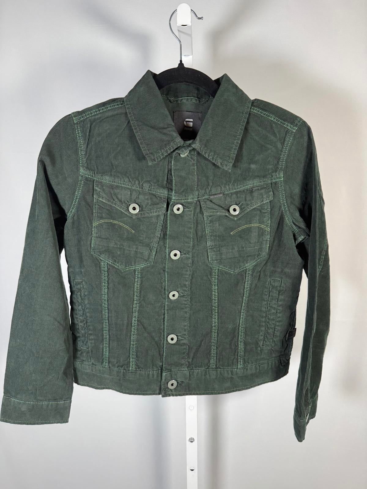 NWT G-Star Raw Arc 3D Corduroy Jacket LAUB GD Green Size XS