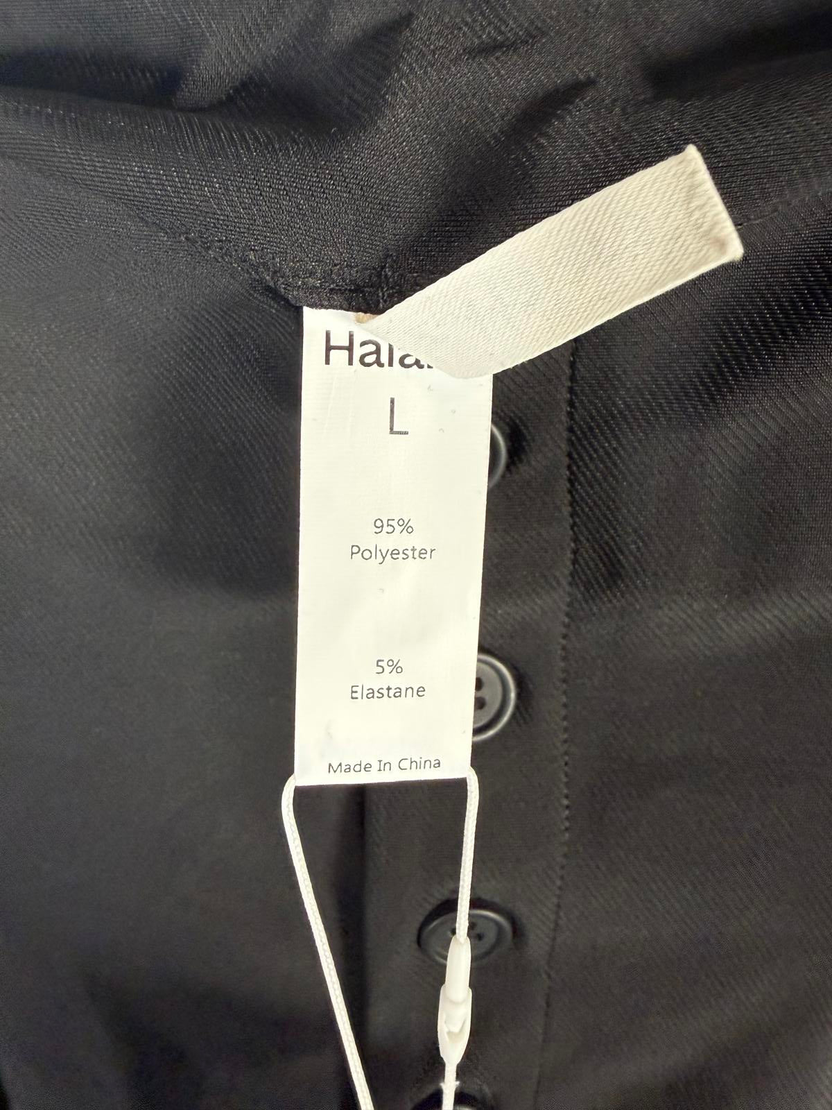 NWT Halara Button Front Pleated Shorts Black Size Large