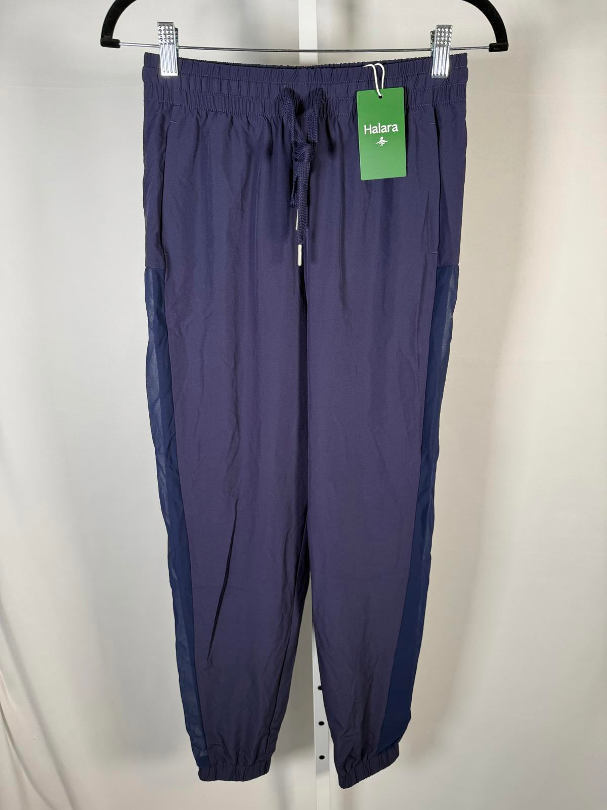 NWT Halara Blue Athletic Jogger Pants Mesh Side Panels Size Small