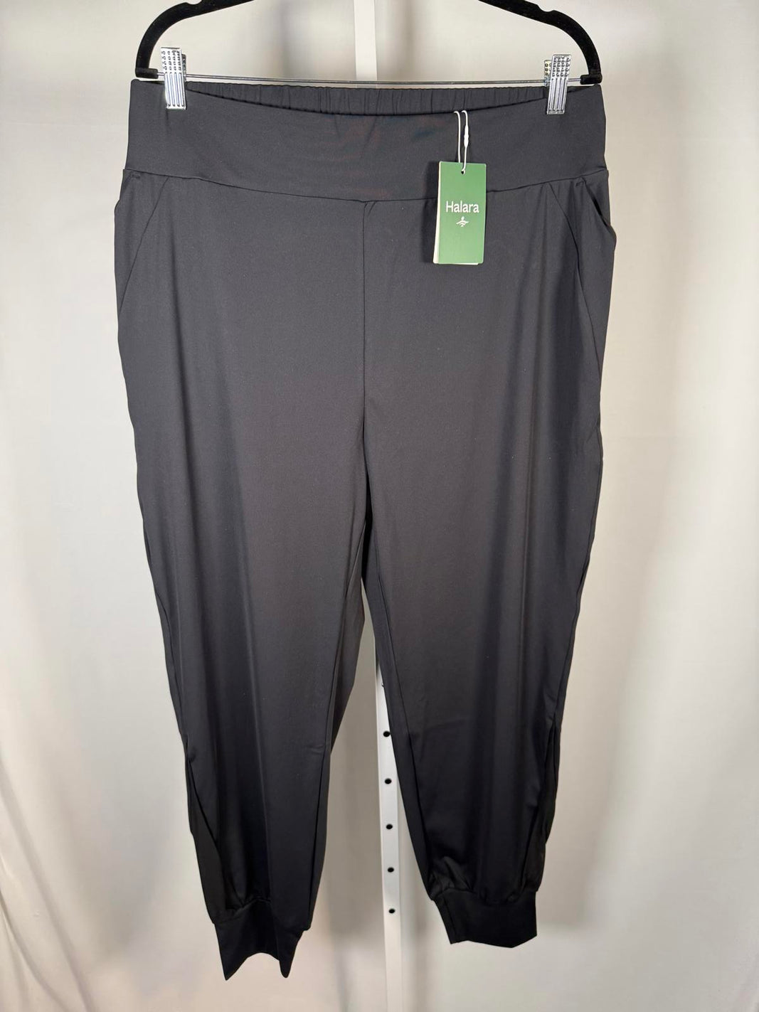NWT Halara High Waisted Cuffed Jogger Sweatpants Black Size XL