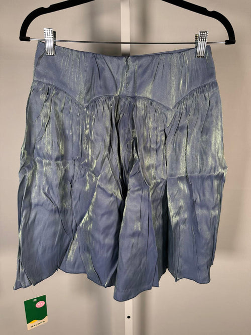 NWT Halara Blue Iridescent Mini Skirt Shimmer Flowy Size Small