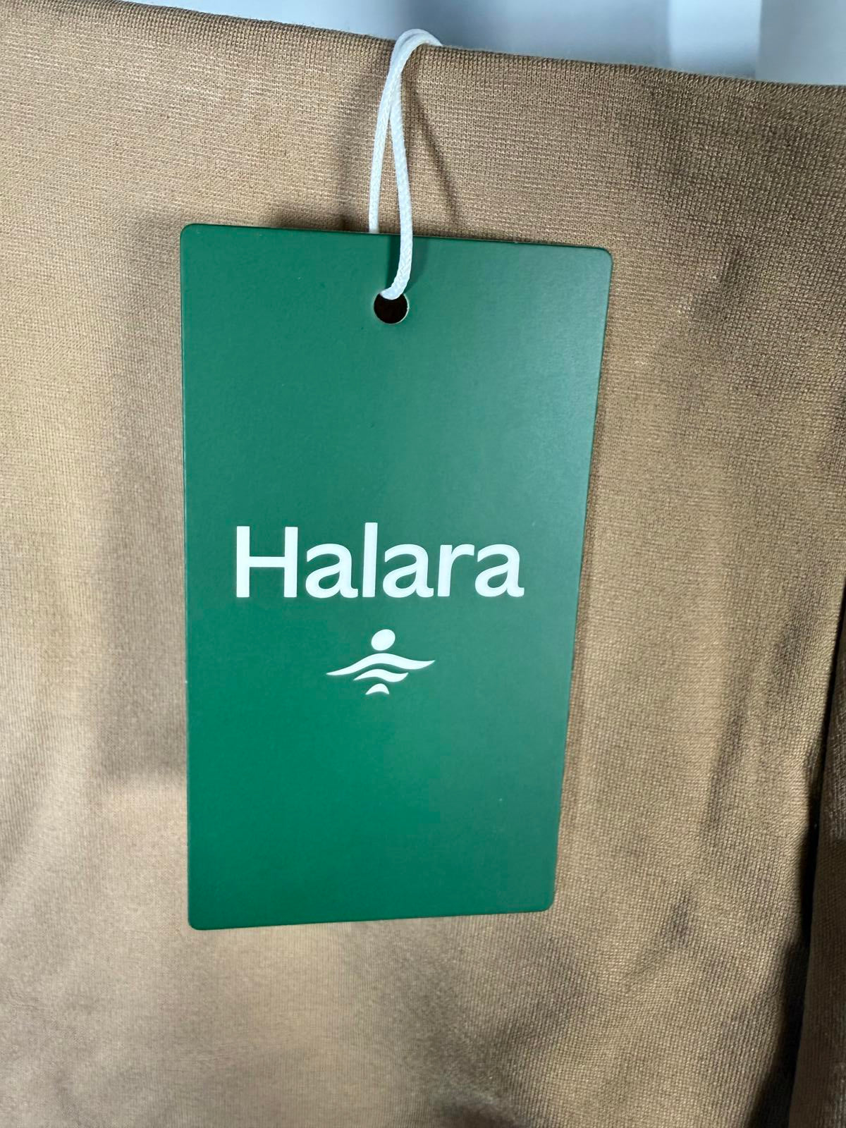 NWT Halara Tan High Rise Button Accent Shorts Women’s Size Large