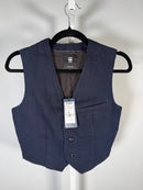 NWT G-Star Raw Denim Waistcoat Rinsed Indigo Cavalry Vest Size XS