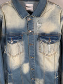 Rockstar Original Thrashed Distressed Denim Jacket Light Wash Men's XXL