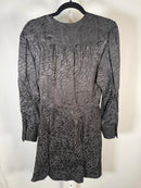 The Kooples Jacquard Leopard V-Neck Short Dress Viscose/Silk Blend US Small NWT
