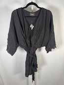 The Kooples Modern Kimono Black Top Viscose/Silk Blend US Small NWT