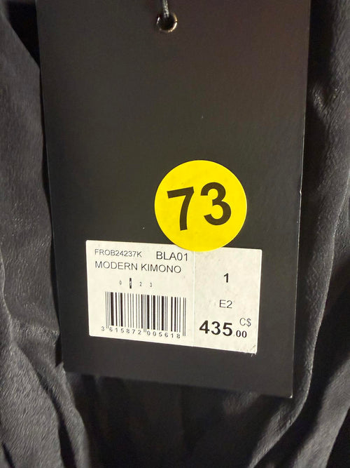 The Kooples Modern Kimono Black Top Viscose/Silk Blend US Small NWT