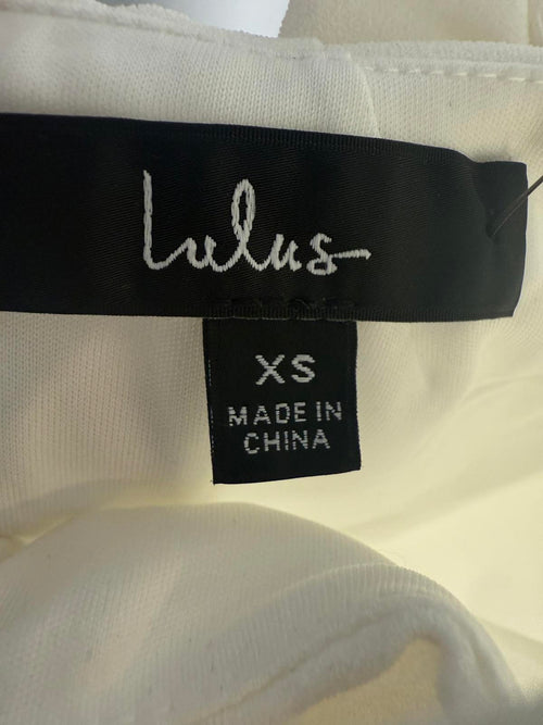 NWT Lulus Glamorous Adornment Ivory Halter Bow Midi Dress XS