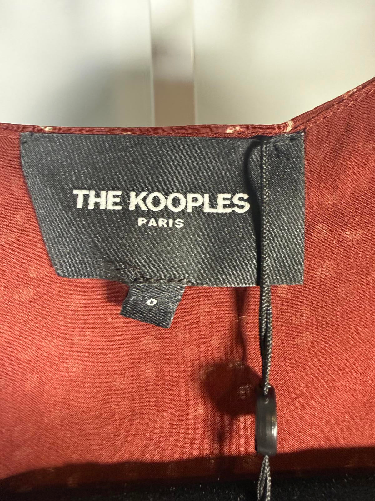 The Kooples Moon Dots Viscose Silk Blend Wrap Dress US XS NWT $465 MRSP