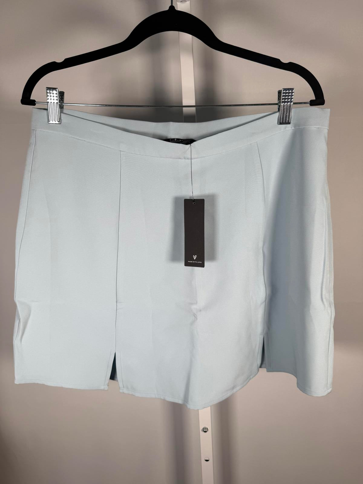 NWT Lulus Sensational Always Light Blue Mini Skort Size XL