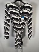 The Kooples Wild Panther Print Viscose Dress US XS NWT