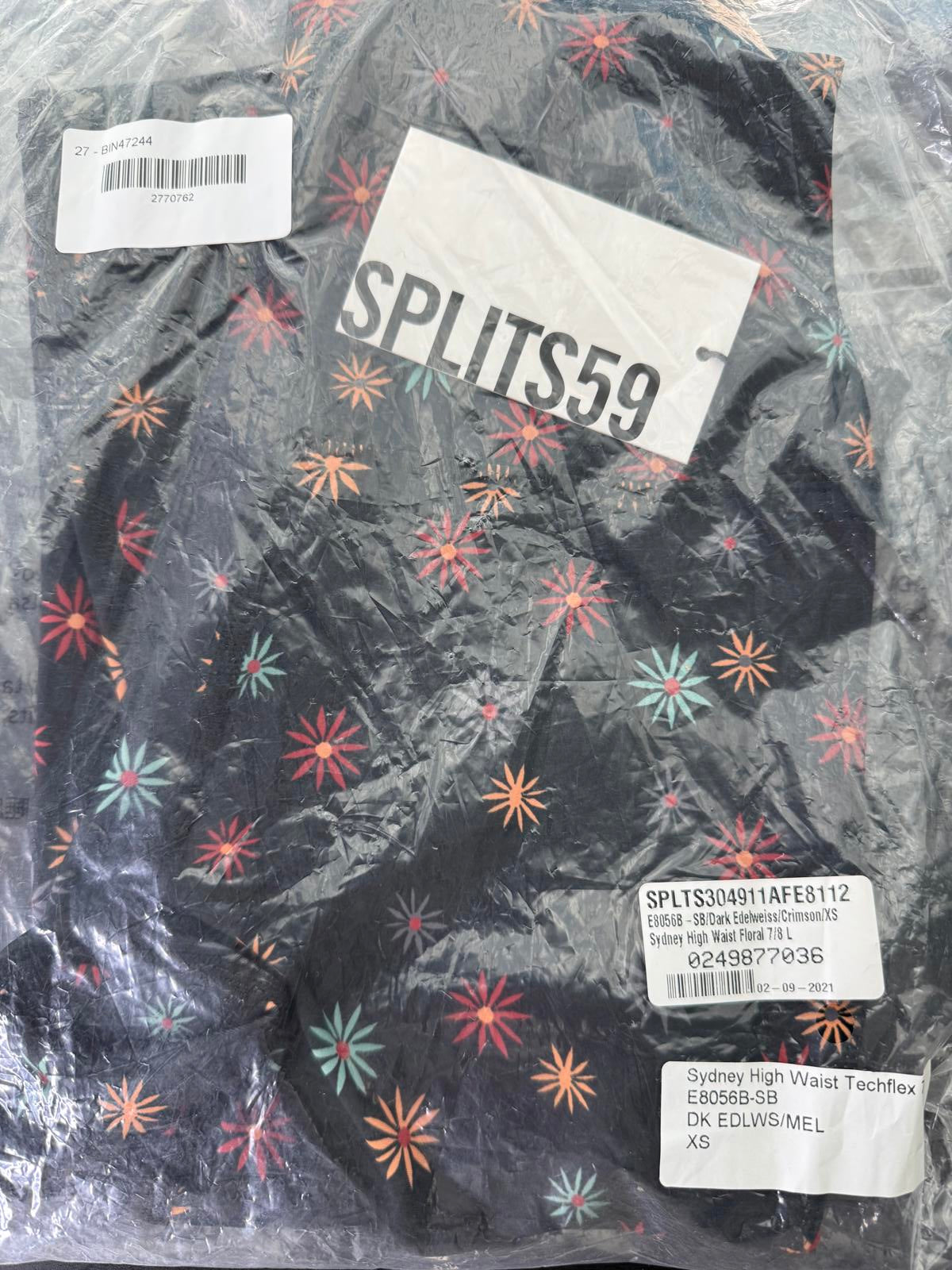 NWT Splits59 Sydney High Waist Floral Print 7/8 Leggings XS