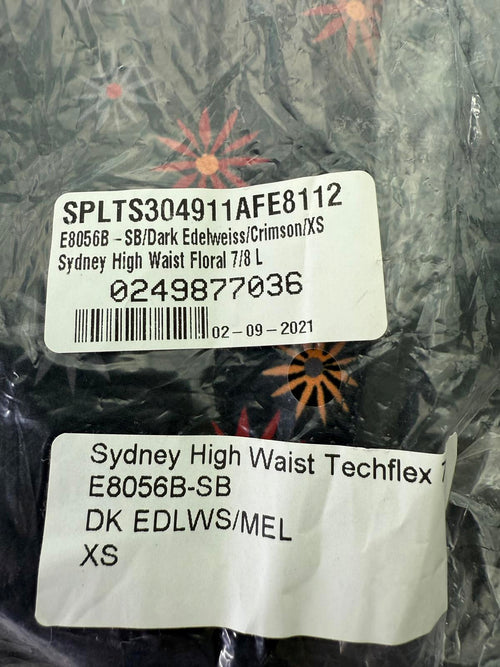 NWT Splits59 Sydney High Waist Floral Print 7/8 Leggings XS