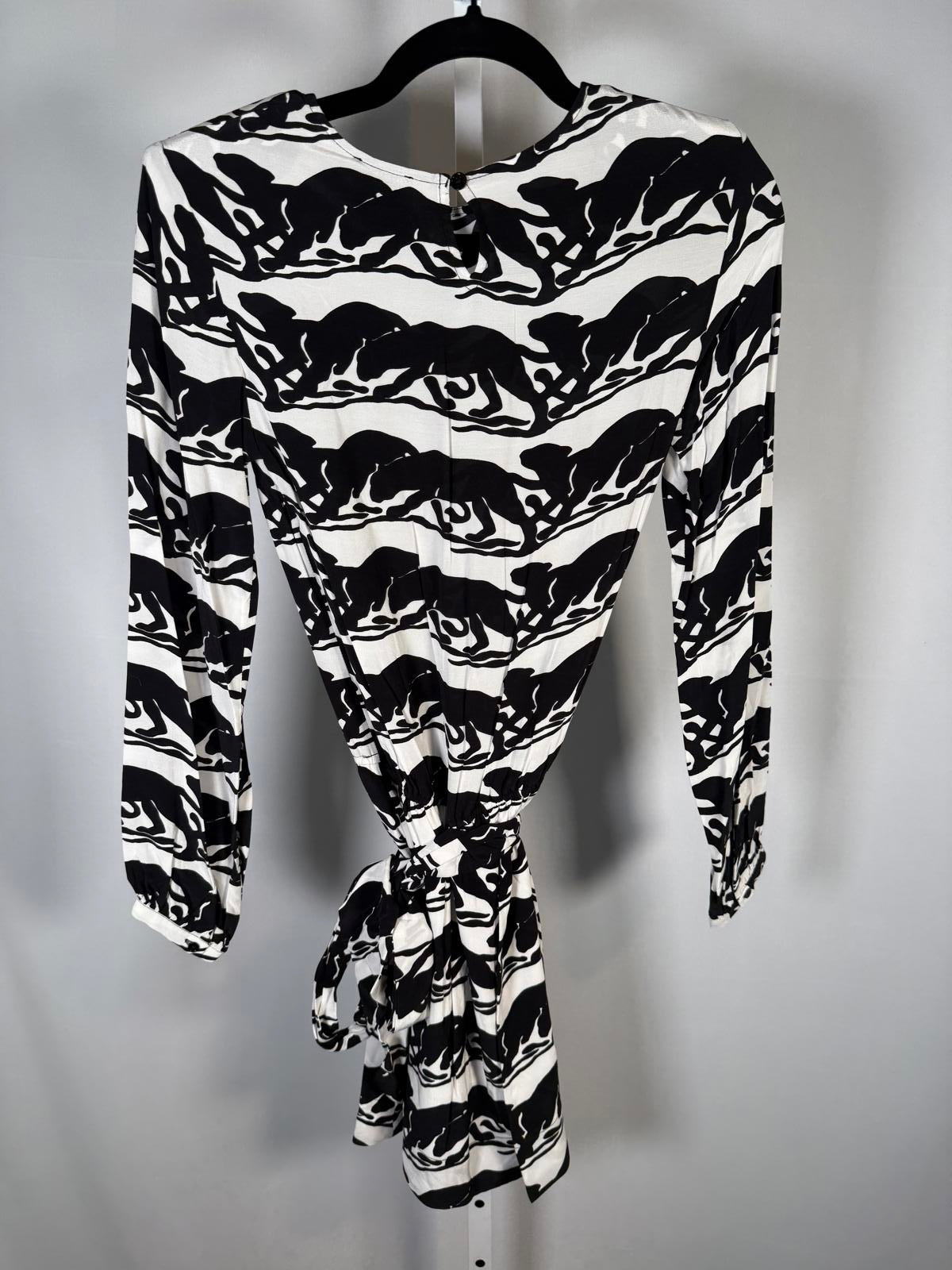 The Kooples Wild Panther Print Viscose Dress US XS NWT