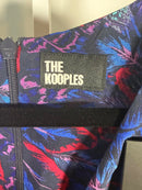The Kooples Feather Print 3/4 Sleeve Viscose Dress US Size Small NWT