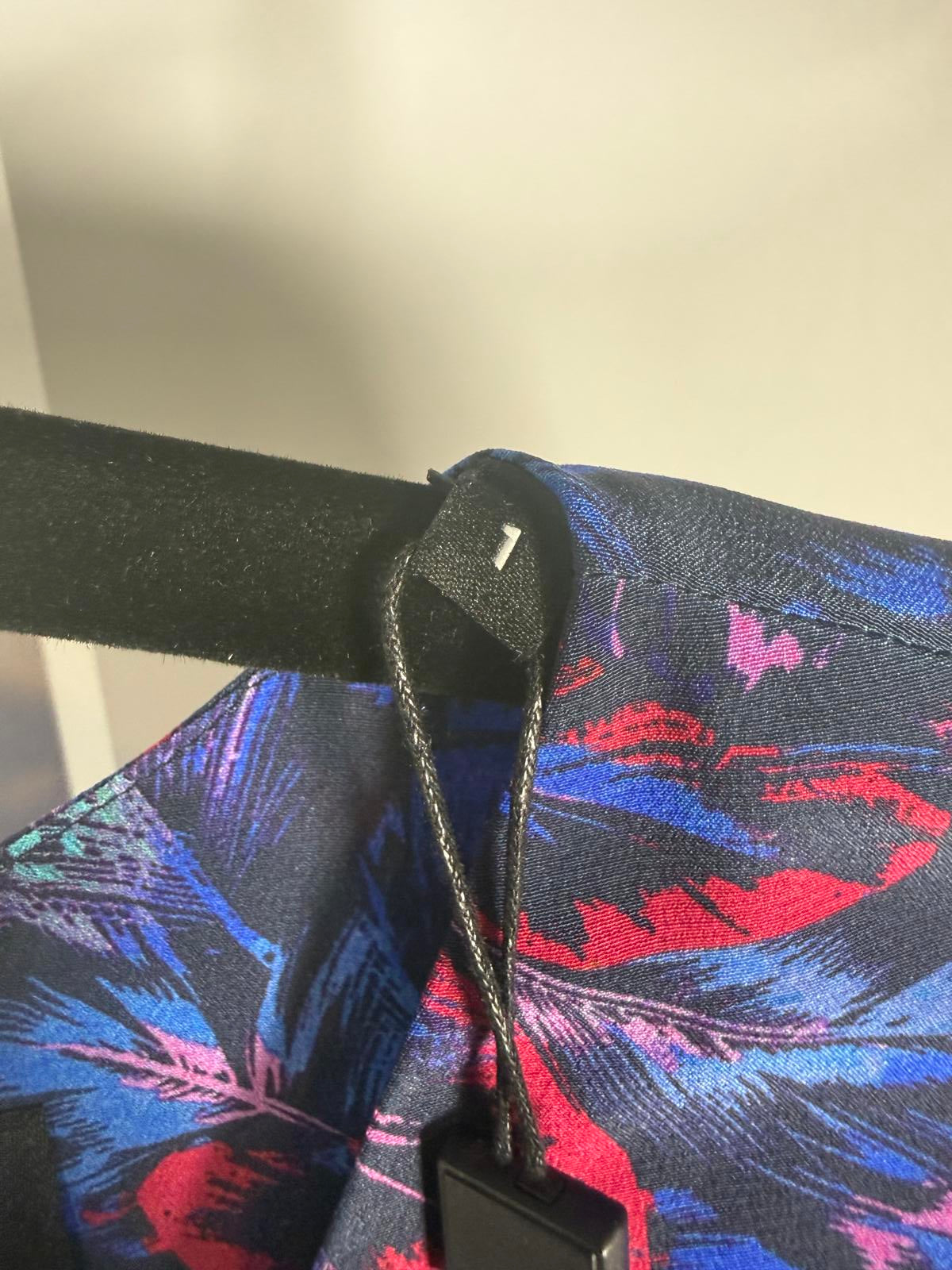 The Kooples Feather Print 3/4 Sleeve Viscose Dress US Size Small NWT