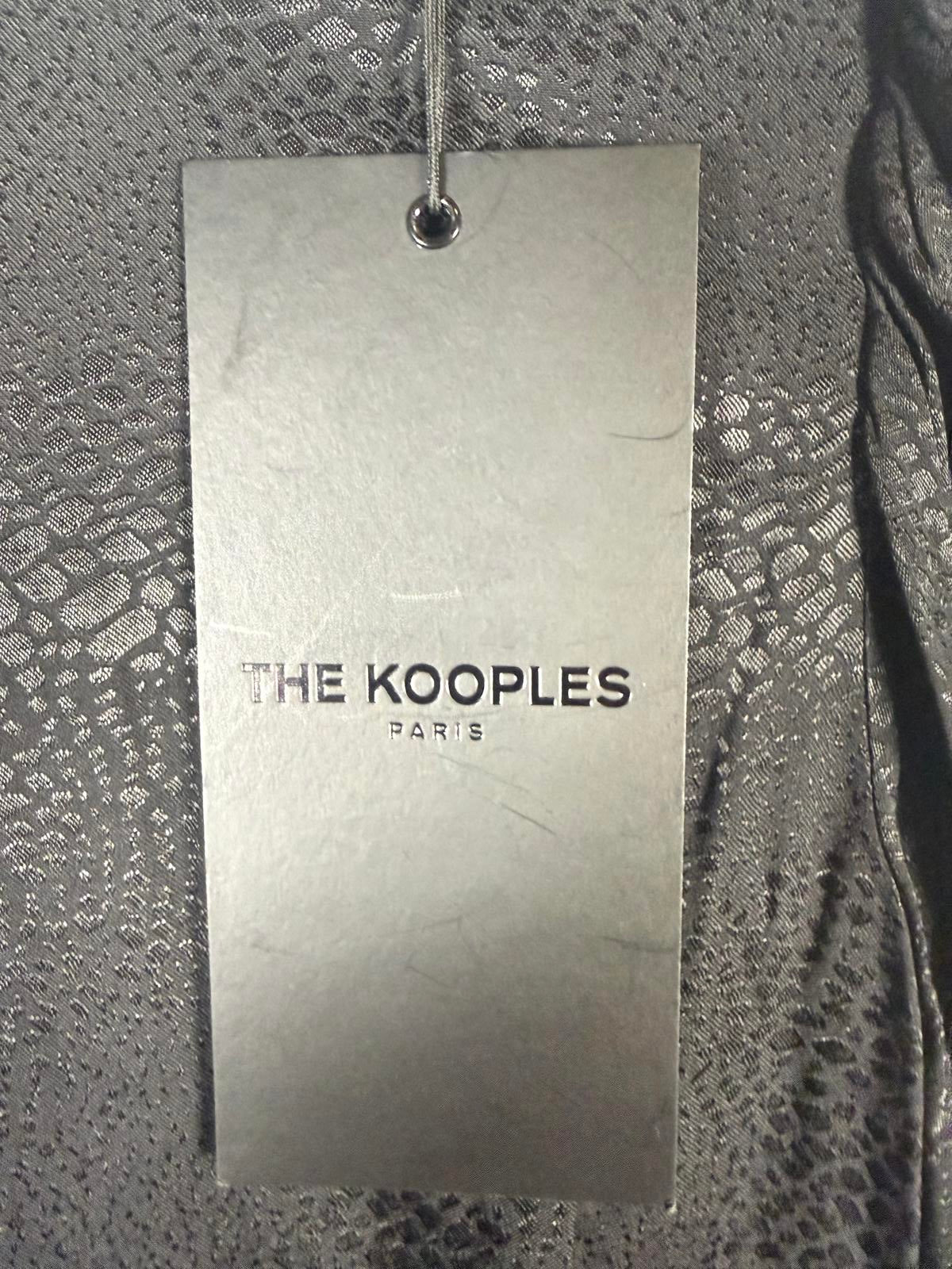 The Kooples Black Textured Mini Dress Long Sleeve 100% Viscose Size US XS NWT