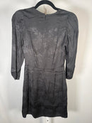 The Kooples Black Textured Mini Dress Long Sleeve 100% Viscose Size US XS NWT