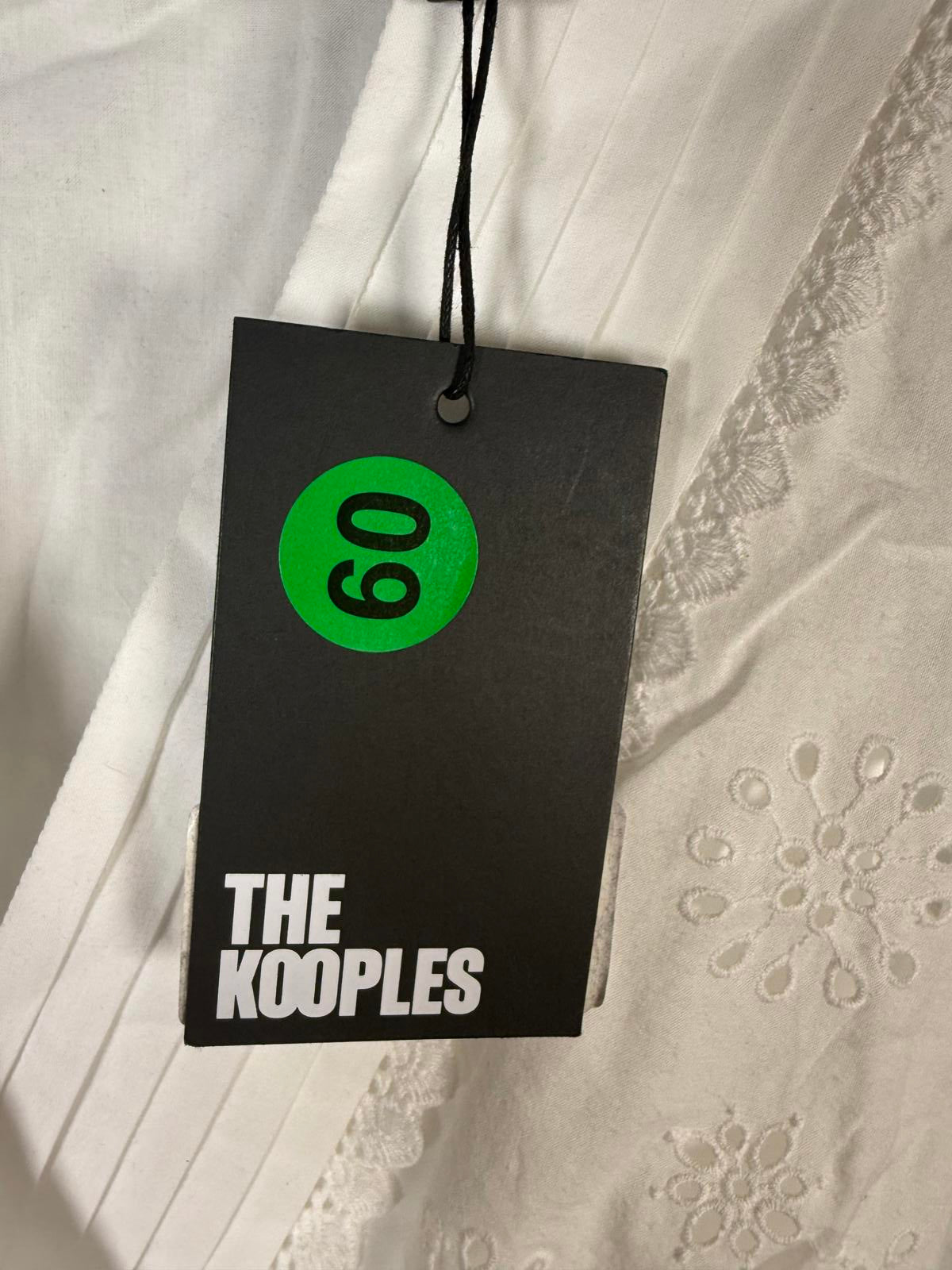 The Kooples Embroidered Eyelet V-Neck Mini Dress US Small NWT $460 MRSP