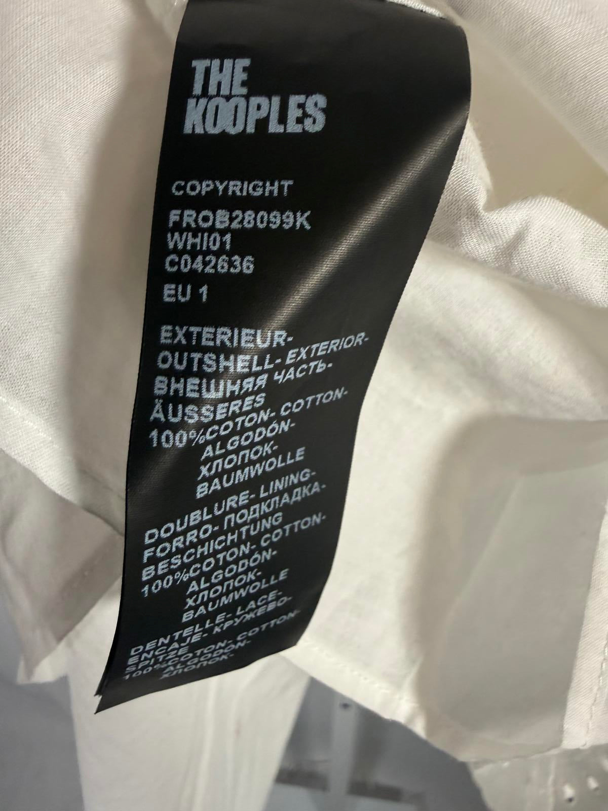 The Kooples Embroidered Eyelet V-Neck Mini Dress US Small NWT $460 MRSP