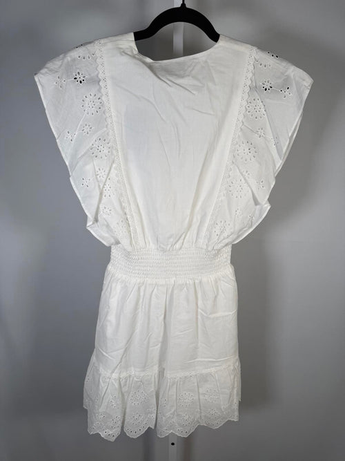 The Kooples Embroidered Eyelet V-Neck Mini Dress US Small NWT $460 MRSP
