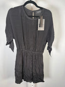 The Kooples Black Tie Sleeve Mini Dress Silk Viscose Blend Size US Medium NWT