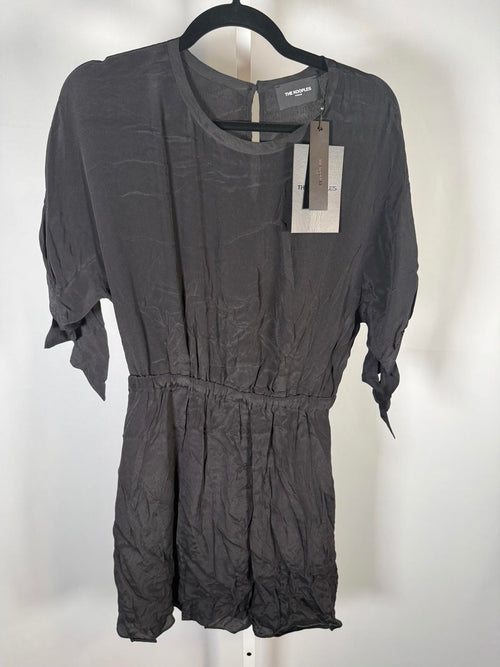 The Kooples Black Tie Sleeve Mini Dress Silk Viscose Blend Size US Medium NWT