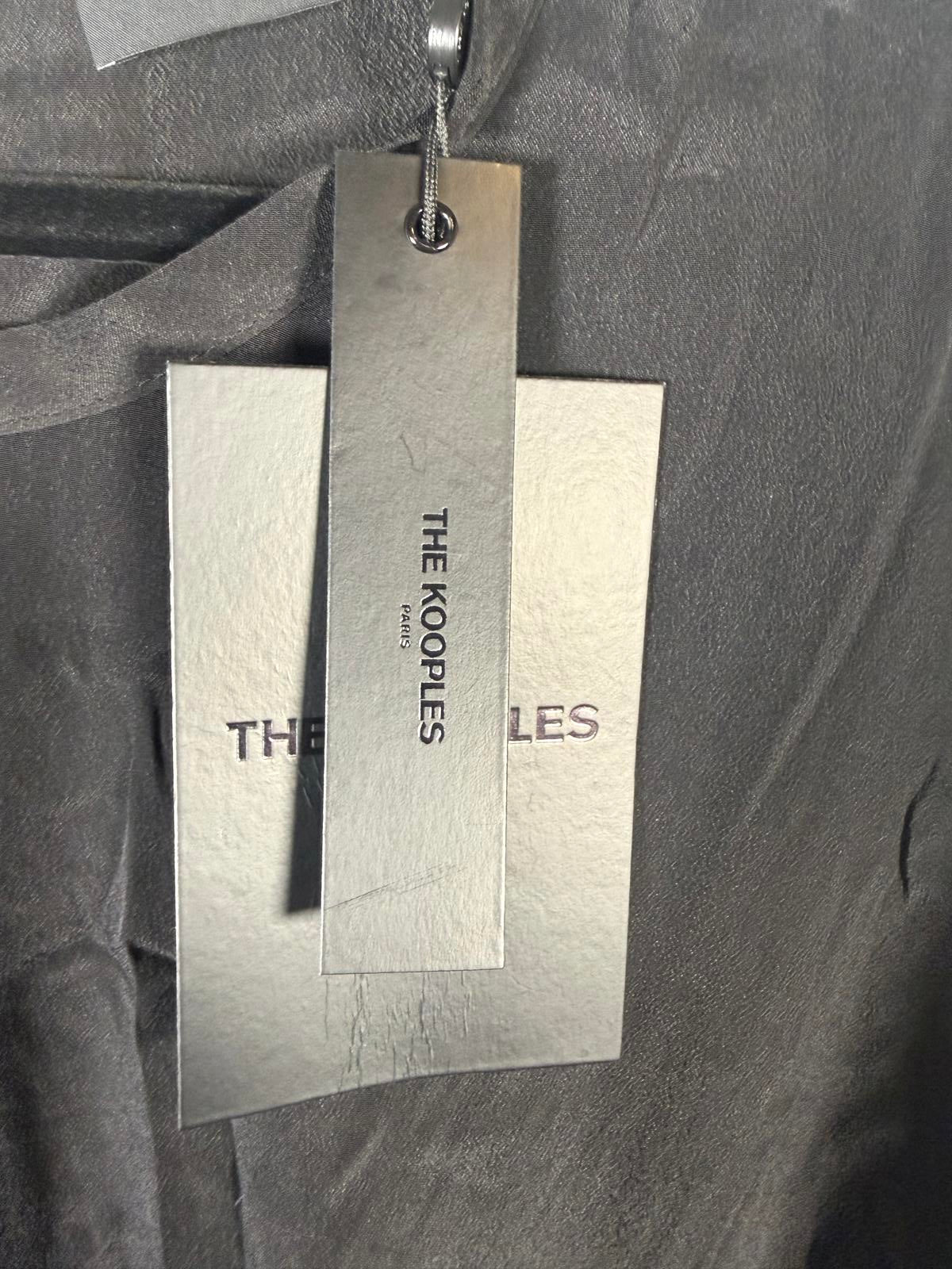 The Kooples Black Tie Sleeve Mini Dress Silk Viscose Blend Size US Medium NWT