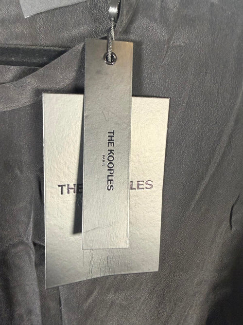The Kooples Black Tie Sleeve Mini Dress Silk Viscose Blend Size US Medium NWT