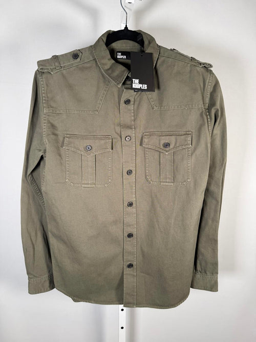 The Kooples Khaki Officer Style Shirt Jacket Men’s Size Small NWT MRSP $395
