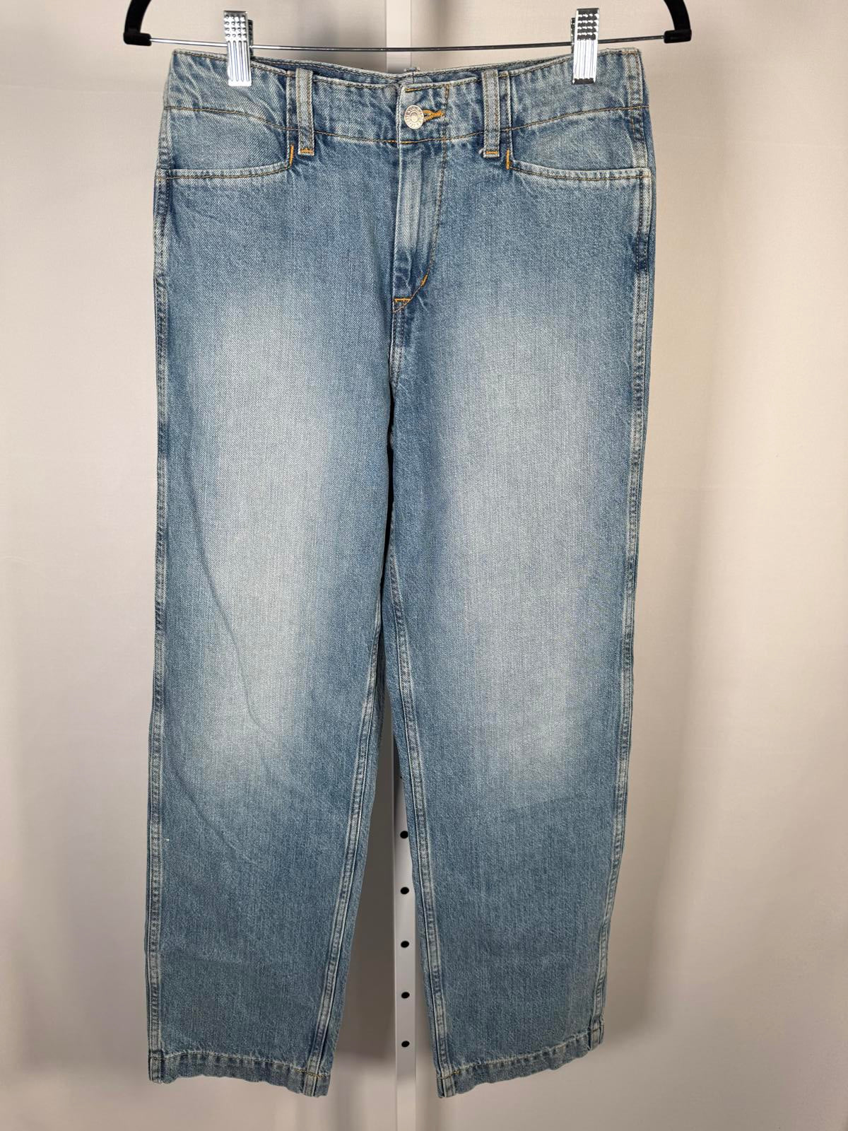 Re/Done The Slacker High Waist Wide Leg Jeans Size 23 NWT 29.5' inseam