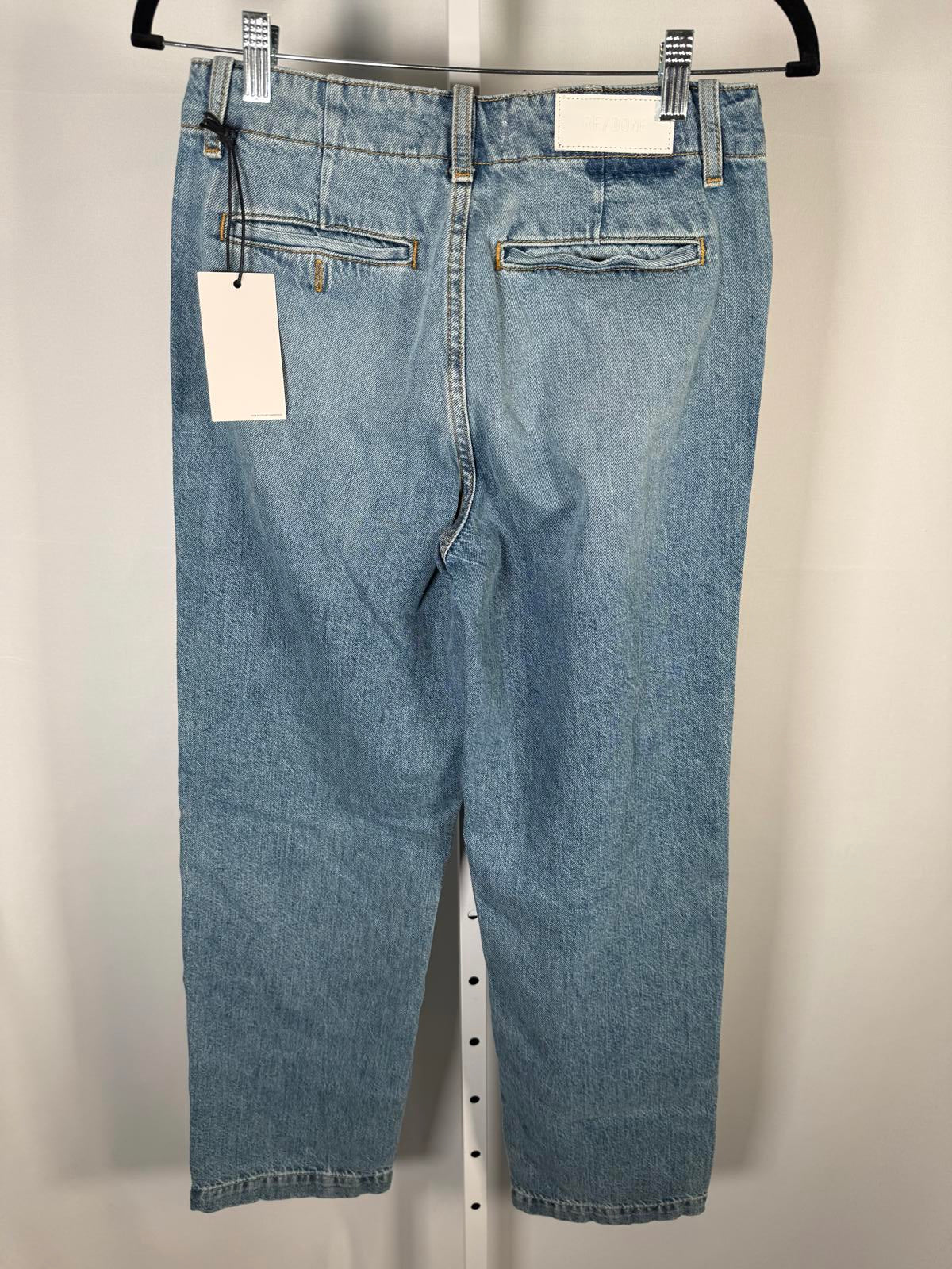 Re/Done The Slacker High Waist Wide Leg Jeans Size 23 NWT 29.5' inseam
