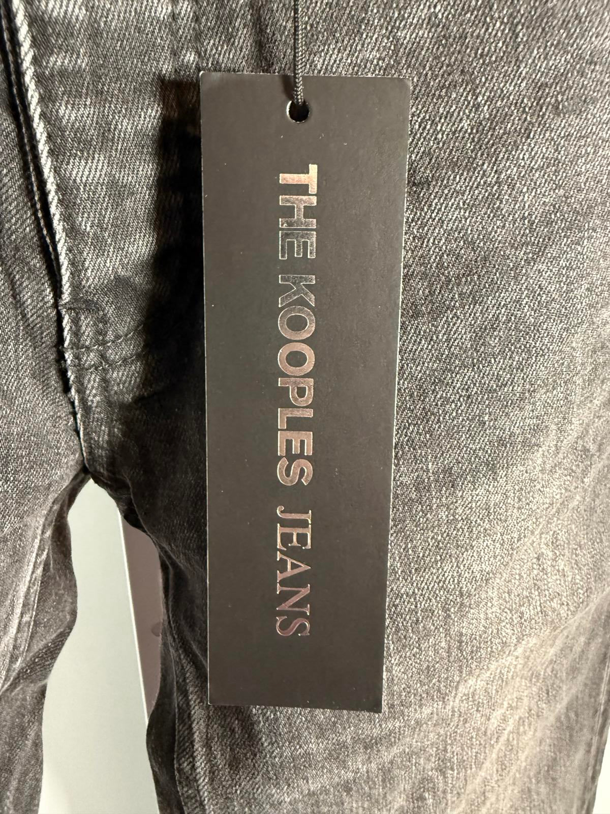 NWT The Kooples Slim Black Japanese Denim Jeans Women’s Size 27 31" Inseam $258