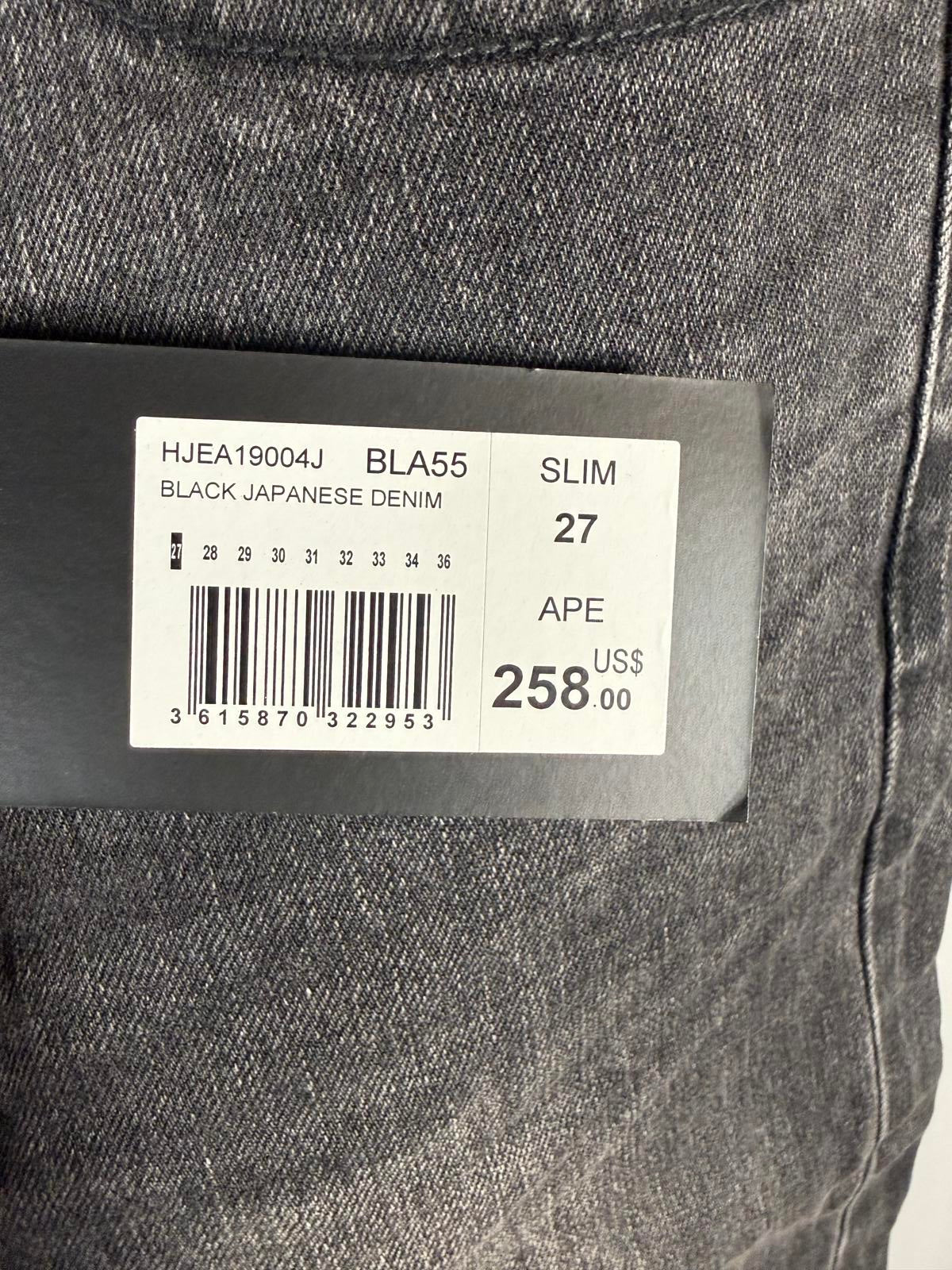NWT The Kooples Slim Black Japanese Denim Jeans Women’s Size 27 31" Inseam $258