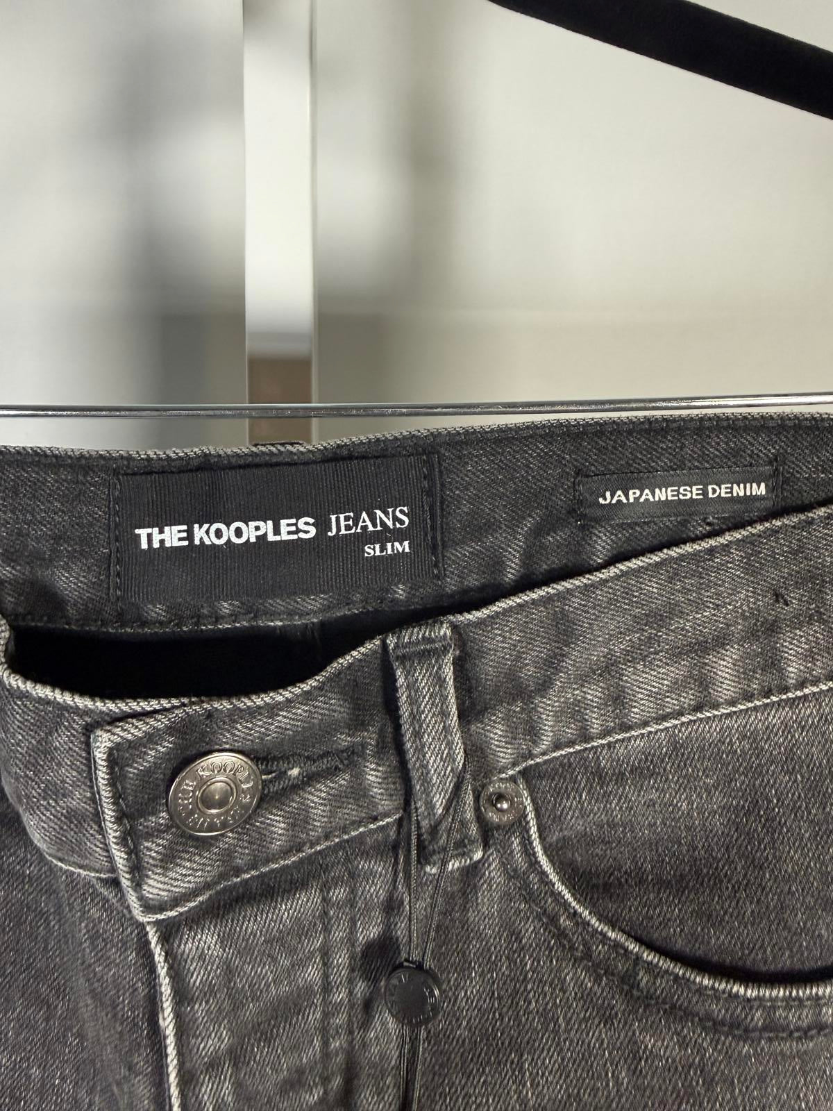 NWT The Kooples Slim Black Japanese Denim Jeans Women’s Size 27 31" Inseam $258