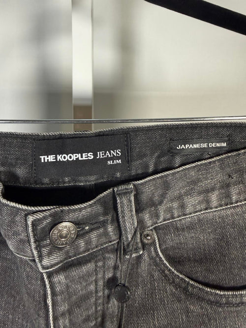 NWT The Kooples Slim Black Japanese Denim Jeans Women’s Size 27 31" Inseam $258