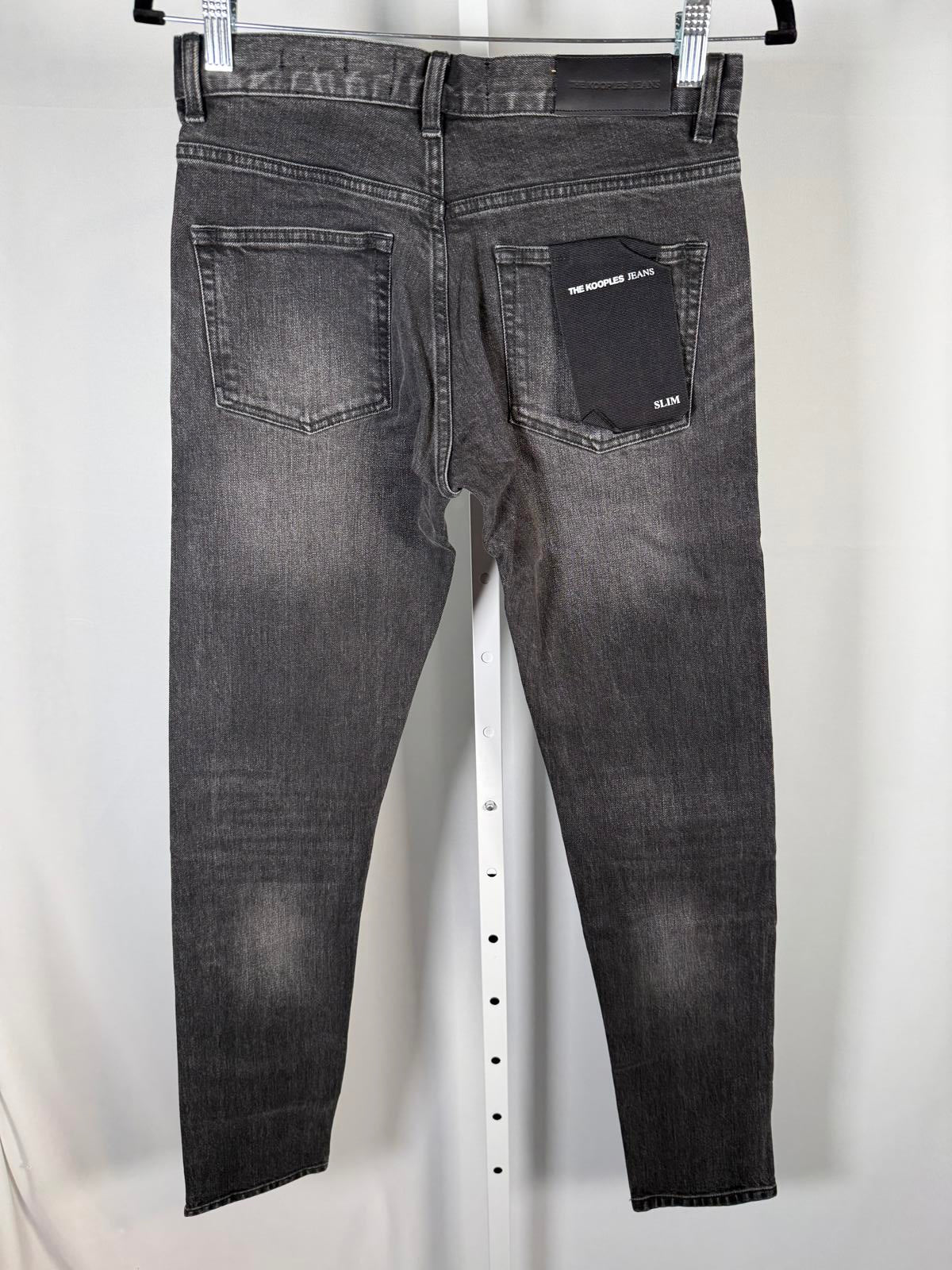 NWT The Kooples Slim Black Japanese Denim Jeans Women’s Size 27 31" Inseam $258